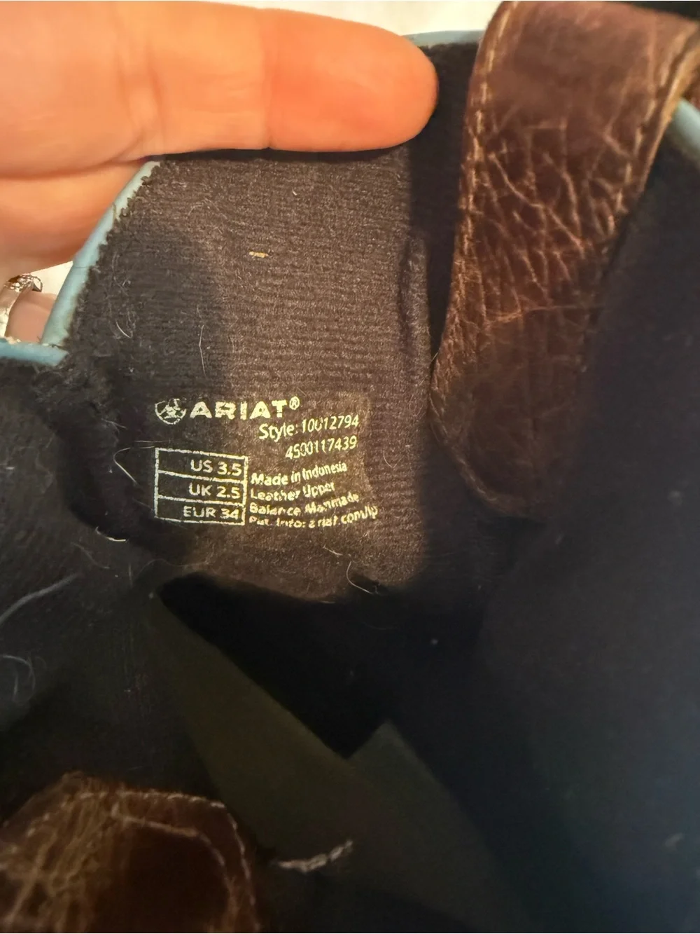 Ariat Brown and Blue Kids Western Cowboy Boots